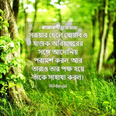 Picture 04 - 1 ৰাজাৱলী 1:7 BENIRV - সরূয়ার ছেলে - Bible Verse Picture