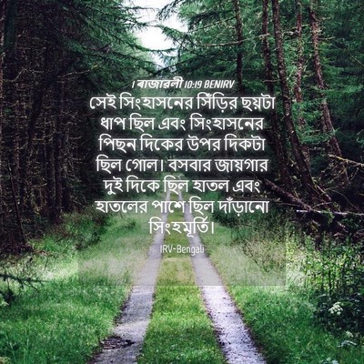 Picture 04 - 1 ৰাজাৱলী 10:19 BENIRV - সেই সিংহাসনের - Bible Verse Picture