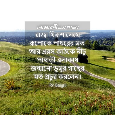 Picture 04 - 1 ৰাজাৱলী 10:27 BENIRV - রাজা যিরূশালেমে - Bible Verse Picture