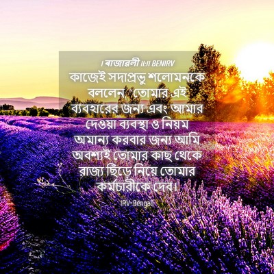 Picture 04 - 1 ৰাজাৱলী 11:11 BENIRV - কাজেই সদাপ্রভু - Bible Verse Picture