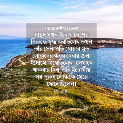 Picture 04 - 1 ৰাজাৱলী 11:15 BENIRV - দায়ূদ যখন ইদোম - Bible Verse Picture