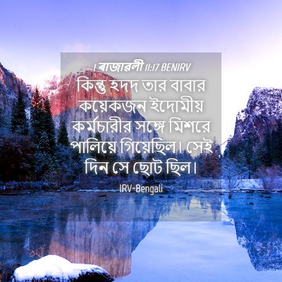 Picture 04 - 1 ৰাজাৱলী 11:17 BENIRV - কিন্তু হদদ তার - Bible Verse Picture