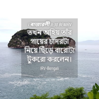 Picture 04 - 1 ৰাজাৱলী 11:30 BENIRV - তখন অহিয় তাঁর - Bible Verse Picture