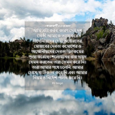Picture 04 - 1 ৰাজাৱলী 11:33 BENIRV - আমি এটা করব, কারণ - Bible Verse Picture