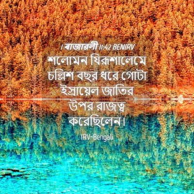 Picture 04 - 1 ৰাজাৱলী 11:42 BENIRV - শলোমন যিরূশালেমে - Bible Verse Picture