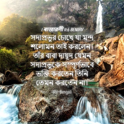Picture 04 - 1 ৰাজাৱলী 11:6 BENIRV - সদাপ্রভুর চোখে যা - Bible Verse Picture