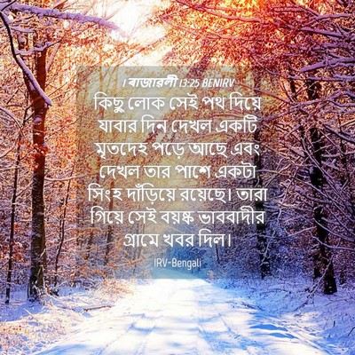 Picture 04 - 1 ৰাজাৱলী 13:25 BENIRV - কিছু লোক সেই পথ - Bible Verse Picture