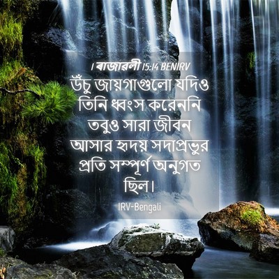 Picture 04 - 1 ৰাজাৱলী 15:14 BENIRV - উঁচু জায়গাগুলো - Bible Verse Picture