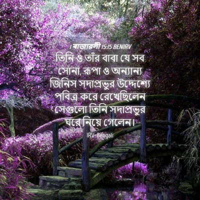 Picture 04 - 1 ৰাজাৱলী 15:15 BENIRV - তিনি ও তাঁর বাবা যে - Bible Verse Picture
