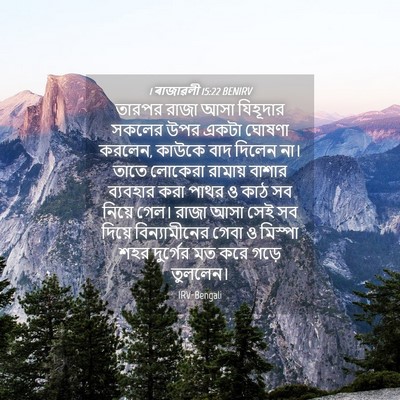 Picture 04 - 1 ৰাজাৱলী 15:22 BENIRV - তারপর রাজা আসা - Bible Verse Picture