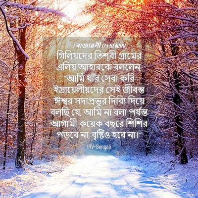 Picture 04 - 1 ৰাজাৱলী 17:1 BENIRV - গিলিয়দের তিশ্‌বী - Bible Verse Picture