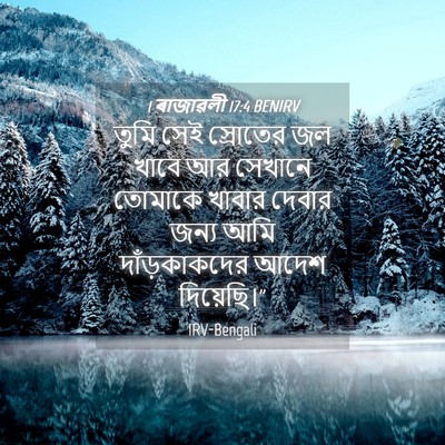 Picture 04 - 1 ৰাজাৱলী 17:4 BENIRV - তুমি সেই স্রোতের - Bible Verse Picture