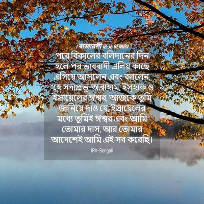 Picture 04 - 1 ৰাজাৱলী 18:36 BENIRV - পরে বিকালের - Bible Verse Picture