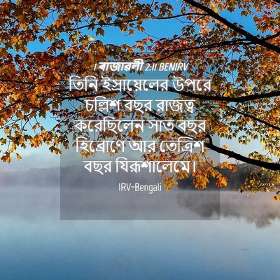 Picture 04 - 1 ৰাজাৱলী 2:11 BENIRV - তিনি ইস্রায়েলের - Bible Verse Picture