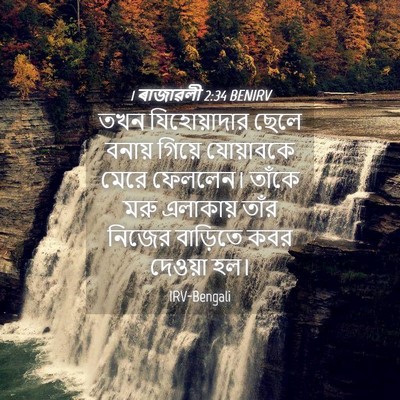 Picture 04 - 1 ৰাজাৱলী 2:34 BENIRV - তখন যিহোয়াদার - Bible Verse Picture