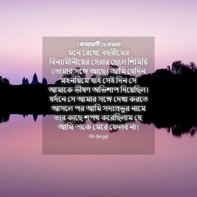 Picture 04 - 1 ৰাজাৱলী 2:8 BENIRV - মনে রেখো, বহুরীমের - Bible Verse Picture