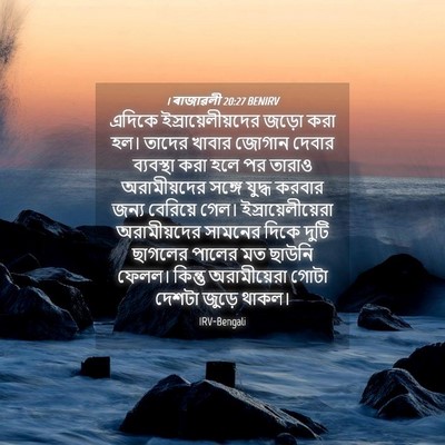 Picture 04 - 1 ৰাজাৱলী 20:27 BENIRV - এদিকে - Bible Verse Picture