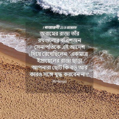 Picture 04 - 1 ৰাজাৱলী 22:31 BENIRV - অরামের রাজা তাঁর - Bible Verse Picture