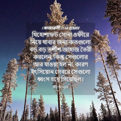 Picture 04 - 1 ৰাজাৱলী 22:48 BENIRV - যিহোশাফট সোনা - Bible Verse Picture