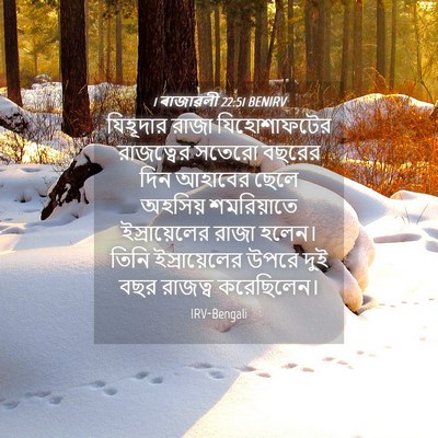 Picture 04 - 1 ৰাজাৱলী 22:51 BENIRV - যিহূদার রাজা - Bible Verse Picture