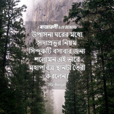 Picture 04 - 1 ৰাজাৱলী 6:19 BENIRV - উপাসনা ঘরের মধ্যে - Bible Verse Picture