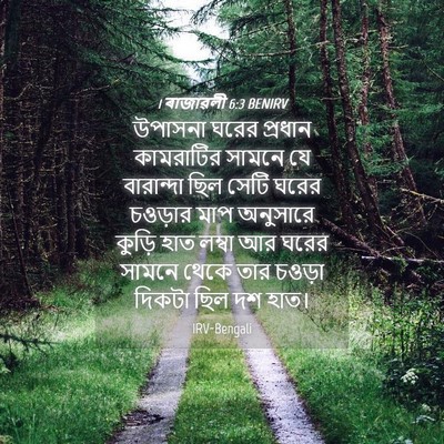 Picture 04 - 1 ৰাজাৱলী 6:3 BENIRV - উপাসনা ঘরের - Bible Verse Picture