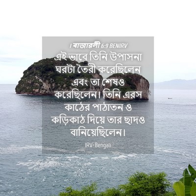 Picture 04 - 1 ৰাজাৱলী 6:9 BENIRV - এই ভাবে তিনি - Bible Verse Picture