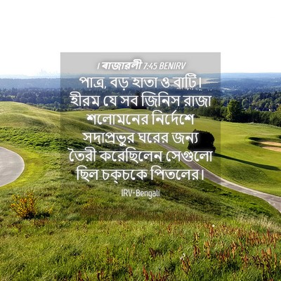 Picture 04 - 1 ৰাজাৱলী 7:45 BENIRV - পাত্র, বড় হাতা ও - Bible Verse Picture