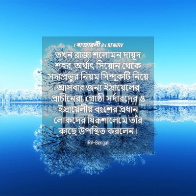 Picture 04 - 1 ৰাজাৱলী 8:1 BENIRV - তখন রাজা শলোমন - Bible Verse Picture
