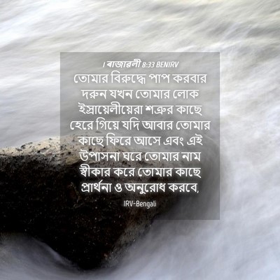 Picture 04 - 1 ৰাজাৱলী 8:33 BENIRV - তোমার বিরুদ্ধে - Bible Verse Picture