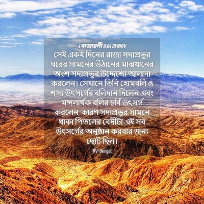 Picture 04 - 1 ৰাজাৱলী 8:64 BENIRV - সেই একই দিনের রাজা - Bible Verse Picture