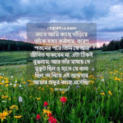 Picture 04 - 2 চমূৱেল 1:10 BENIRV - তাতে আমি কাছে - Bible Verse Picture