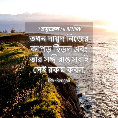 Picture 04 - 2 চমূৱেল 1:11 BENIRV - তখন দায়ূদ নিজের - Bible Verse Picture