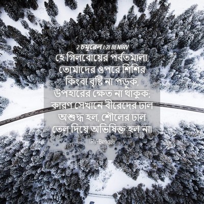 Picture 04 - 2 চমূৱেল 1:21 BENIRV - হে গিলবোয়ের - Bible Verse Picture