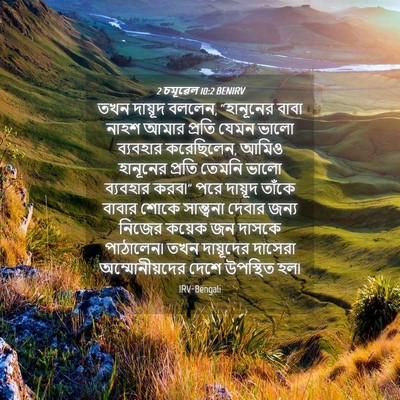 Picture 04 - 2 চমূৱেল 10:2 BENIRV - তখন দায়ূদ বললেন, - Bible Verse Picture