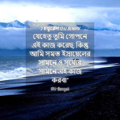 Picture 04 - 2 চমূৱেল 12:12 BENIRV - যেহেতু তুমি গোপনে - Bible Verse Picture