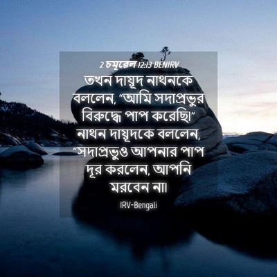 Picture 04 - 2 চমূৱেল 12:13 BENIRV - তখন দায়ূদ নাথনকে - Bible Verse Picture