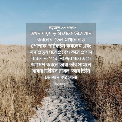Picture 04 - 2 চমূৱেল 12:20 BENIRV - তখন দায়ূদ ভূমি - Bible Verse Picture