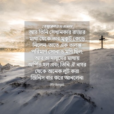 Picture 04 - 2 চমূৱেল 12:30 BENIRV - আর তিনি সেখানকার - Bible Verse Picture