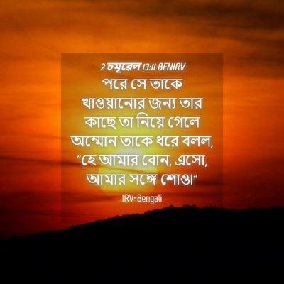 Picture 04 - 2 চমূৱেল 13:11 BENIRV - পরে সে তাকে - Bible Verse Picture
