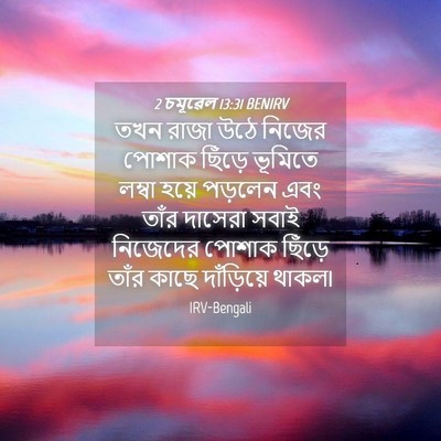 Picture 04 - 2 চমূৱেল 13:31 BENIRV - তখন রাজা উঠে নিজের - Bible Verse Picture