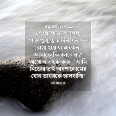 Picture 04 - 2 চমূৱেল 13:4 BENIRV - সে অম্মোনকে বলল, - Bible Verse Picture