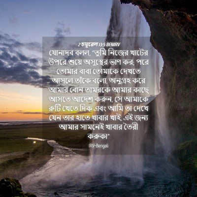Picture 04 - 2 চমূৱেল 13:5 BENIRV - যোনাদব বলল, “তুমি - Bible Verse Picture