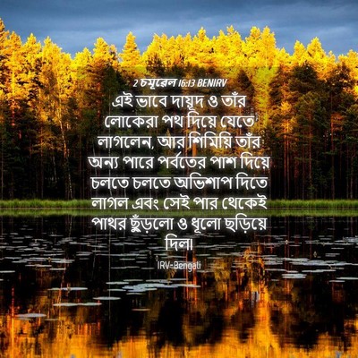 Picture 04 - 2 চমূৱেল 16:13 BENIRV - এই ভাবে দায়ূদ ও - Bible Verse Picture