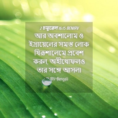 Picture 04 - 2 চমূৱেল 16:15 BENIRV - আর অবশালোম ও - Bible Verse Picture