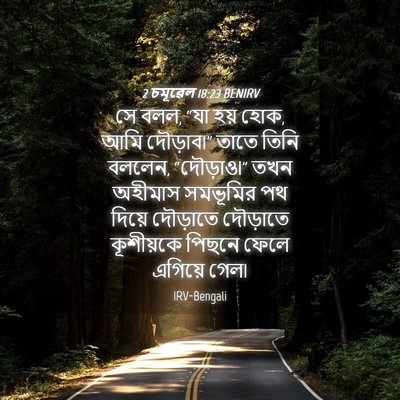 Picture 04 - 2 চমূৱেল 18:23 BENIRV - সে বলল, “যা হয় হোক, - Bible Verse Picture