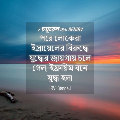 Picture 04 - 2 চমূৱেল 18:6 BENIRV - পরে লোকেরা - Bible Verse Picture