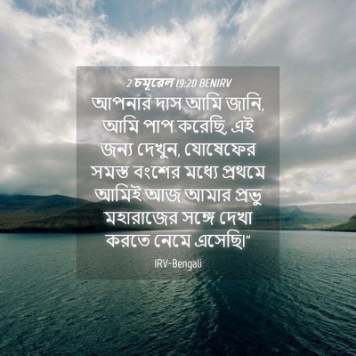 Picture 04 - 2 চমূৱেল 19:20 BENIRV - আপনার দাস আমি জানি, - Bible Verse Picture