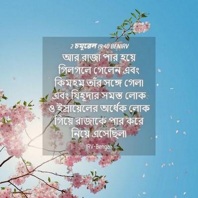 Picture 04 - 2 চমূৱেল 19:40 BENIRV - আর রাজা পার হয়ে - Bible Verse Picture