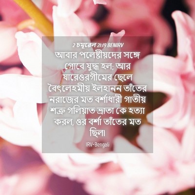 Picture 04 - 2 চমূৱেল 21:19 BENIRV - আবার পলেষ্টীয়দের - Bible Verse Picture